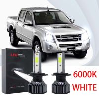 หลอดไฟหน้ารถยนต์ LED 12V-24V 6000K สีขาว สําหรับ Isuzu Dmax(MU5) 2005-2013 2 ชิ้น