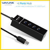 Wavlink 4พอร์ต USB 3.0 Hub อัตราการถ่ายโอนข้อมูลความเร็วสูงถึง5Gbps ไฟ LED แสดงสถานะไม่มีไดรเวอร์ฮับข้อมูลแบบพกพาสำหรับ PC,แล็ปท็อป,MacBook,แท็บเล็ต,UltraBook