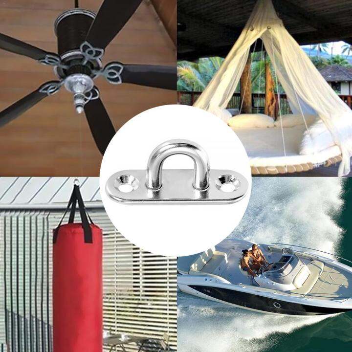 Heavy Duty 304 Stainless Steel Pad Eye Plate Marine Hardware Staple