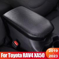 For Toyota RAV4 2019 2020 2021 2022 2023 RAV 4 XA50 Hybrid PU Leather Car Armrests Storage Box Cover Trim Interior Accessories