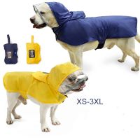 Dog Raincoat Golden Retriever Raincoat Waterproof Nylon Rain Clothes Impermeable Hooded for Small and Big Large Dogs Rain Coat Clothing Shoes Accessor