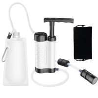 Water Purifier Pump Water Filtration System with 0.01 Micron Water Filter Portable Outdoor Emergency Survival Gear for Family Preparedness Camping Hiking Emergency