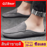 【QZBear】รองเท้าแตะหนังลายสัตว์รองเท้าสำหรับใส่เดินระบายอากาศรองเท้ารองเท้าผู้ชายเปิดส้นรองเท้าเปิดส้นชาย