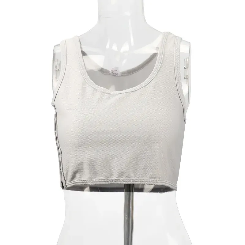 Summer Short Vest Flat Chest Binder for Tomboy Lesbian Underwear, Black  Seamless Design