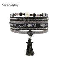 【CW】 Leather   Bangles Pulseira De Couro Imitation Wrap Magnetic Pulseras Mujer