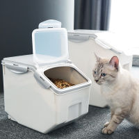 ถังเก็บอาหารแมว กล่องใส่อาหารแมว Pet food bucket  Pet Food Storage Containers  (Can hold 3-5 kg of pet food)