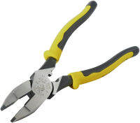 Klein Tools J213-9NECR Jouneyman Pliers Connector Crimp Side, With High-Leverage Design Featuring Crimping Die Behind Hinge, 9-Inch With Crimping