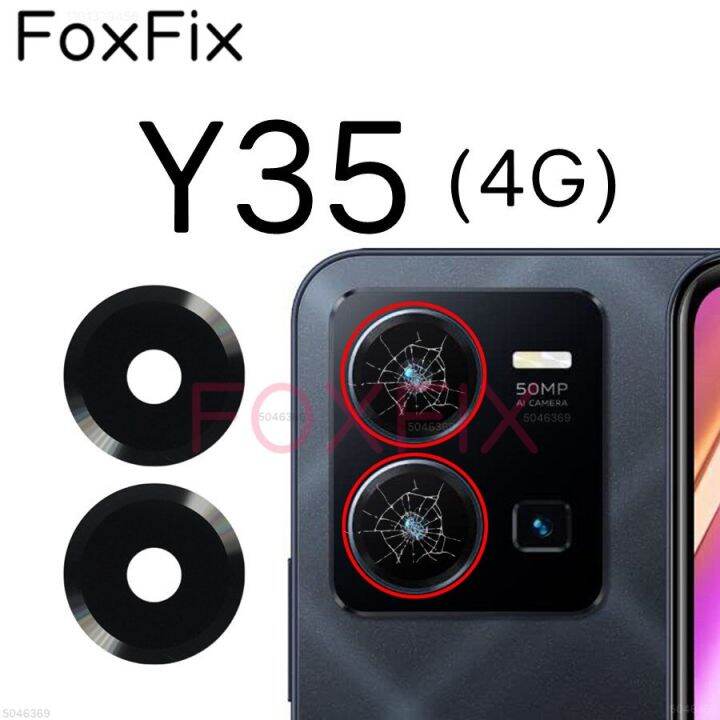 อะไหล่กระจกกล้องถ่ายรูปด้านหลังด้านหลังสำหรับ-vivo-y35-4g-พร้อมสติกเกอร์กาว