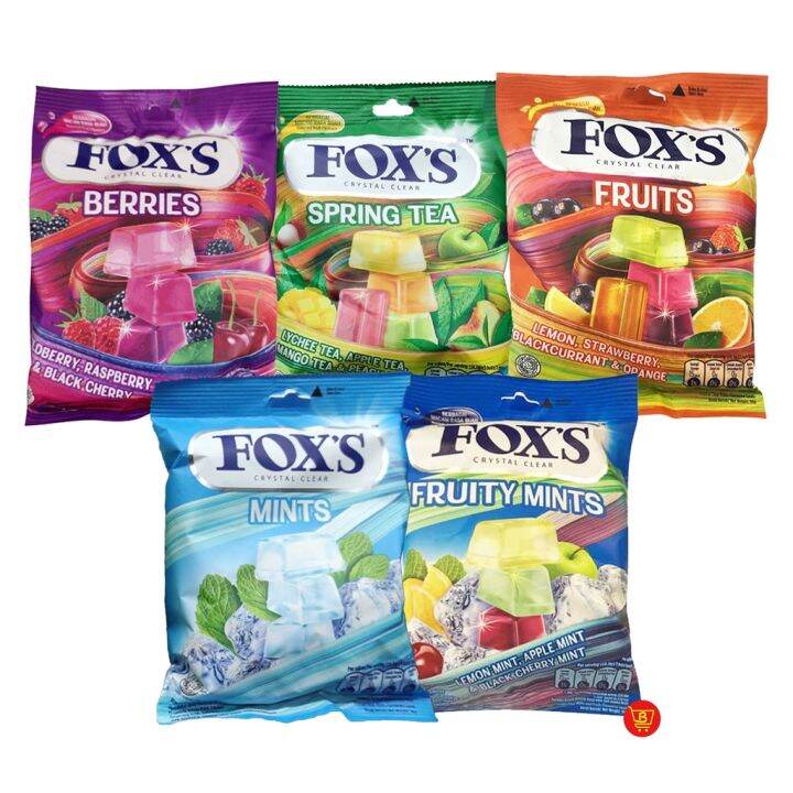 Fox's Crystal Clear Candy (Mints, Berries, Spring Tea, Fruits, Fruity ...