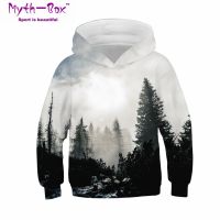 Children Sport Hoodies Forest 3D Print Kids Loose Sweatshirts Junior Child Tops Youngster Pullover 4-13y Boy/Girl Hooded Sweater