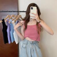 COD DSFDEFERWWWW 【X-style】New Style ins High Waist Short Sweet Versatile Knitted Top Crop top