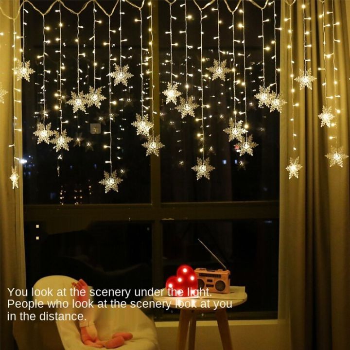 3meter-led-snowflake-lights-christmas-lights-outdoor-decoration-hanging-curtain-star-string-lights-party-garden-eaves-decoration