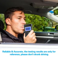 Professional Alcohol Tester Digital Breathalyzer LCD Display Breath Analyzer Portable Alcohol Detection Device for Drivers