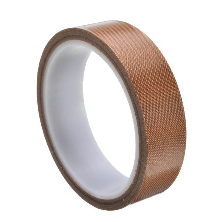 new-10m-brown-ptfe-tape-high-temperature-heat-resistant-adhesive-insulation-tape-low-friction-safe-tape-25mm-width-adhesives-tape