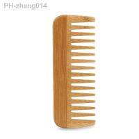 Natural Bamboo Wide Tooth Comb Detangling Combs Anti-Static Curly Hair for Women Men Smoothing Massaging Drop Shipping