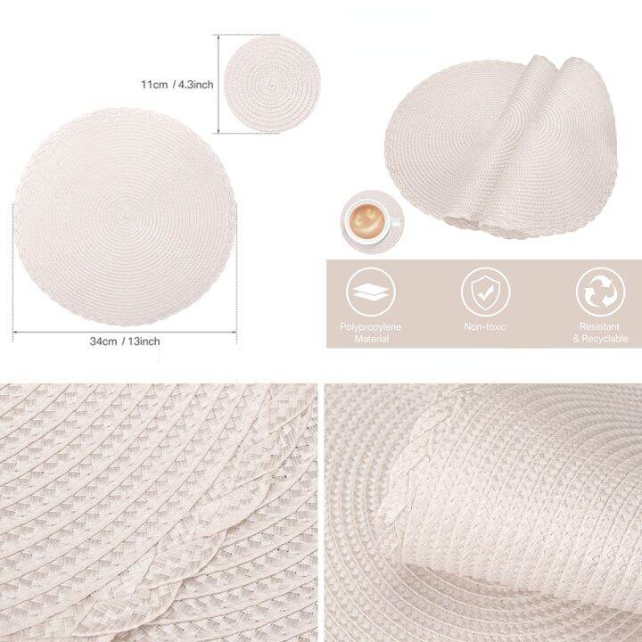 round-placemats-set-of-6-for-dining-table-woven-heat-resistant-anti-slid-pp-table-mats-with-11cm-coaster-christmas-kitchen-pads