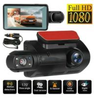 Bileeko Car Driving Recorder Front and Rear Wide Angle Lens DVR Parking Reversing Driving Night Vision DashCam