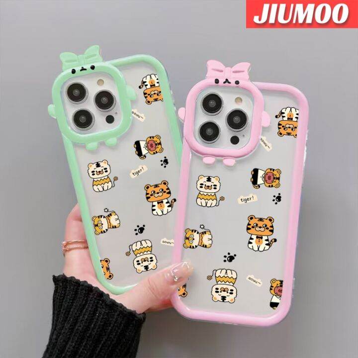 เคส-jiumoo-สำหรับ-vivo-y91-y95-y91i-การ์ตูนเสือน่ารักสร้างสรรค์สีสันสดใสน่ารักเลนส์กล้องถ่ายรูปมอนสเตอร์ตัวน้อยเคสโทรศัพท์โปร่งใสแฟชั่นป้องกันซิลิโคนนิ่มกันกระแทก