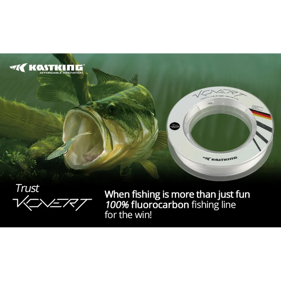 high quality】KastKing Kovert 100% Carbon Sinking Fishing Line Strong Full  Fluorocarbon - 46m 183m/4-50LB/0.16-0.7mm
