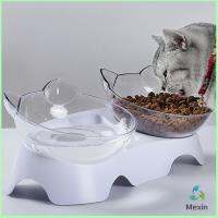 Mexin ชามอาหารสัตว์เลี้ยง แบบคู่/แบบเดี่ยว อุปกรณ์สัตว์เลี้ยง Pet bowl