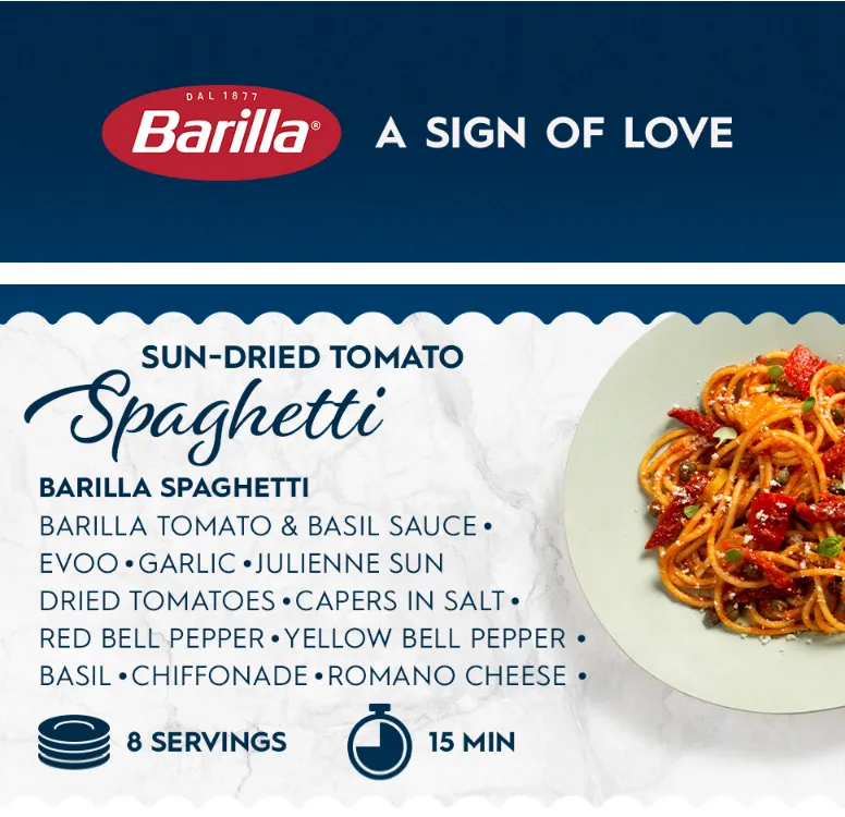 Barilla Spaghetti Pasta, 16 oz. Box (Pack of 8) - Non-GMO Pasta