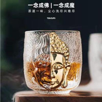 ถ้วยชาส่วนบุคคลถ้วยแก้วคิดหนึ่งถ้วยถ้วยหลักศิลปะชั้นสูงแก้วคริสตัลถ้วย Wukong ธรรมชาติบริสุทธิ์ทำด้วยมือ