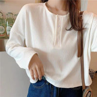 Yasuk Autumn Winter Summer Fashion Solid Casual T-Shirts Loose Pullover Womens Long Short Sleeved Slim Tees Knitted Top Soft