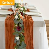 【hot】✉✙☌  Dinning Table Decoration Rust Set Wedding Cotton Gauze Dusty Napkins gift Runners