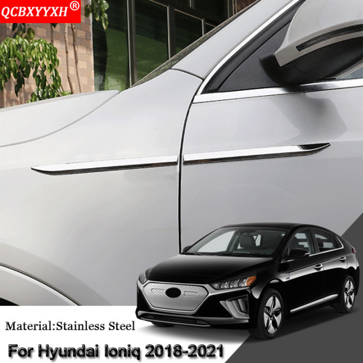 รถจัดแต่งทรงผมรถด้านข้าง-leaf-แผ่นตกแต่ง-sequins-leaf-board-ด้านข้างป้ายสติกเกอร์อุปกรณ์เสริมสำหรับรถยนต์-hyundai-ioniq-2018-2021
