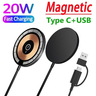 20W Magnetic Wireless Charger Pad Stand for iPhone 14 13 12 Pro Max Mini Airpods PD Macsafe Phone Chargers Fast Charging Station Wall Chargers