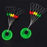 ☌ 10sets/60pcs Fishing Line Space Beans Stoppers Cylindrical Carp Buoys Fishing Bobber Float Portable Practical Tackle Accessories