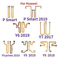 สำหรับ Huawei Y6 Y7 P8 Lite 2017 Y9 2018 P สมาร์ท2019ปุ่มโฮมใหม่ลายนิ้วมือสัมผัสเซ็นเซอร์สายเคเบิลงอได้เชื่อมต่อ