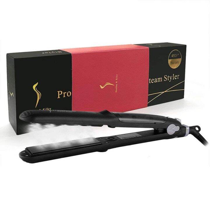 Flat Steam Iron Hair Straightener Professional Ceramic Vapor With Argan