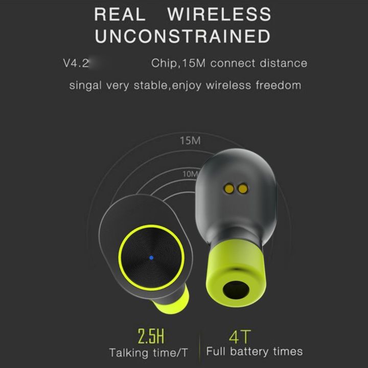 carcool-หูฟังอินเอียร์ไร้สาย-qp-w10คู่-หูฟังเอียร์บัด-true-wireless-สีเขียวกล่องชาร์จ-netic-สำหรับโทรศัพท์ทุกรุ่นปี-v4-2