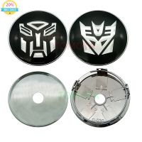 Upgrade NEW Car 4Pcs/1Set 60mm Transformers Autobots Decepticons Logo Car Wheel Center Hub Caps Car Badge Emblem