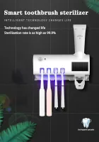 Toothbrush Holder Toothpaste Dispenser Solar Energy Bathroom Toothbrush Storage Box Multi-function Storage Holder USB ChargeTH