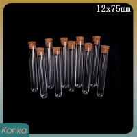 ✨ Konka 10ชิ้น/ล็อตหลอดทดสอบพลาสติกกับขวดขวดตัวอย่างขวด