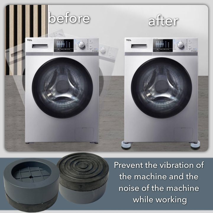 ขารองตู้-ฐานรองเครื่องซักผ้า-ที่รองตู้เย็น-ที่รองขาตู้-ขารองเครื่องซักผ้า-4ชิ้น-chock-pad-ขารองถังซักผ้าแบบต่อระดับ-4-ชิ้น-ขารองตู้เย็น