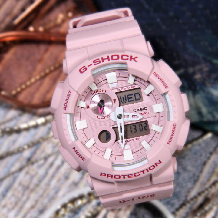 พร้อมส่ง-นาฬิกาข้อมือผู้หญิง-digital-g-shock-รุ่น-gax-100csa-4a-นาฬิกา-นาฬิกาข้อมือ-นาฬิกากันน้ำ-สายเรซิ่น