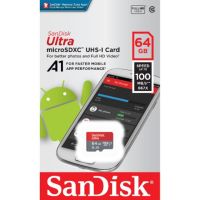 SanDisk Ultra MicroSDXC UHS-I 64GB ความเร็วสูงสุด 100 MB/s U1 A1  (SDSQUAR-064G-GN6MN)