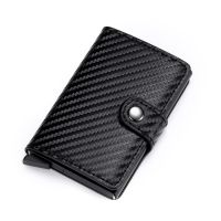 New Rfid Men Card Wallets Carbon Fiber Card Holder Slim Mini Wallet Small Money Bag Male Purses