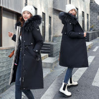 【cw】【 Two-Way Clothes 】 Parka Women 2022 Winter New Long Womens Cotton-Padded Coat Cotton-Padded Coat Lamb Wool Coat Tide ！