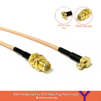 1PCใหม่SMAแจ็คตัวเมียMCXปลั๊กตัวผู้ขั้วต่อมุมขวาRG316 สายCoaxial PIGTAIL 15 ซม.6 นิ้วลวดCONNECTOR