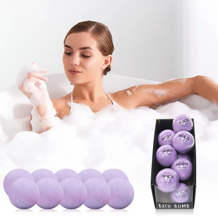 Body & Earth Bath Bombs Set 10pcs, Lavender Scent Scrub, Bath Gift Set