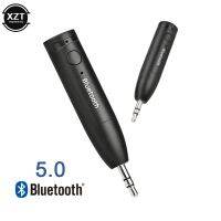 Wireless Bluetooth 5.0 Car Kit Mini 3.5mm Jack AUX Handsfree Stereo Music Audio Receiver Adapter for Car Headphone Speaker