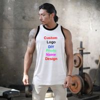 hot【DT】 Logo Photo Your OWN Design Mens Mesh Gym Clothing Muscle Sleeveless Shirt