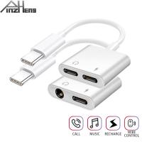 【การอเนกประสงค์】 PINZHENG USB Type C Splitter 2 In 1 Audio Fast Charge Type C ถึง3.5มม. อะแดปเตอร์หูฟังสำหรับ Google Pixel Huawei Xiaomi Oneplus