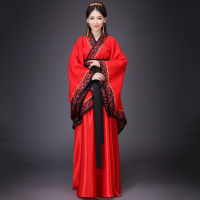 Adult Traditional Chinese Clothing for Women Festival Clothing Black and Red Hanfu Women Festival Costume