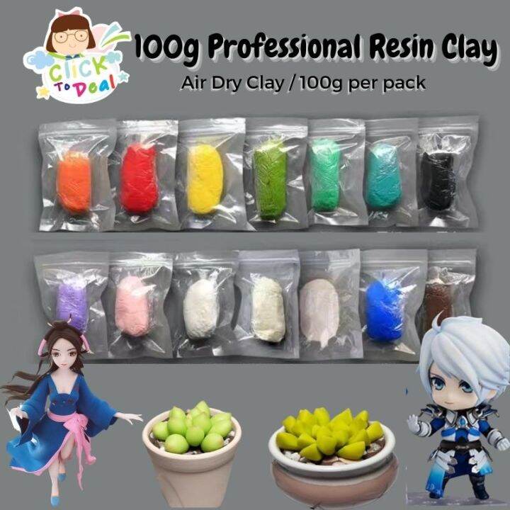 Crystal Air Dry Resin Clay 100g Premium Professional Resin Clay Air Dry