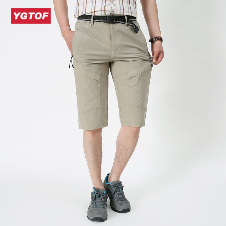 ygtof-กางเกงขาสั้นและกางเกงแห้งเร็วกลางแจ้งฤดูร้อนของผู้ชาย